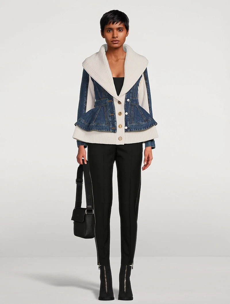 Hybrid Knit Denim Jacket