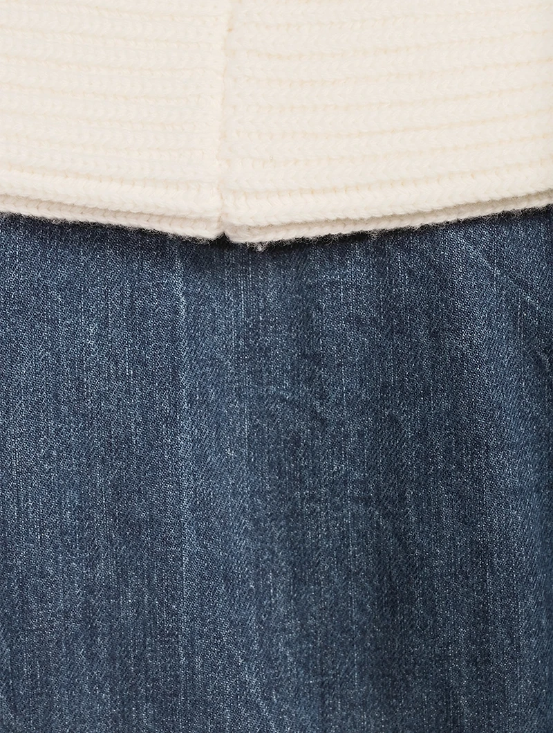 Hybrid Knit Denim Jacket