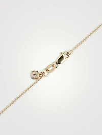 14K Gold Evil Eye Necklace With Emerald And Diamonds