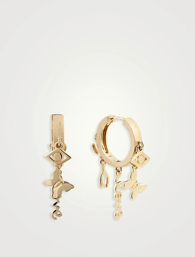 14K Gold Icon Earrings