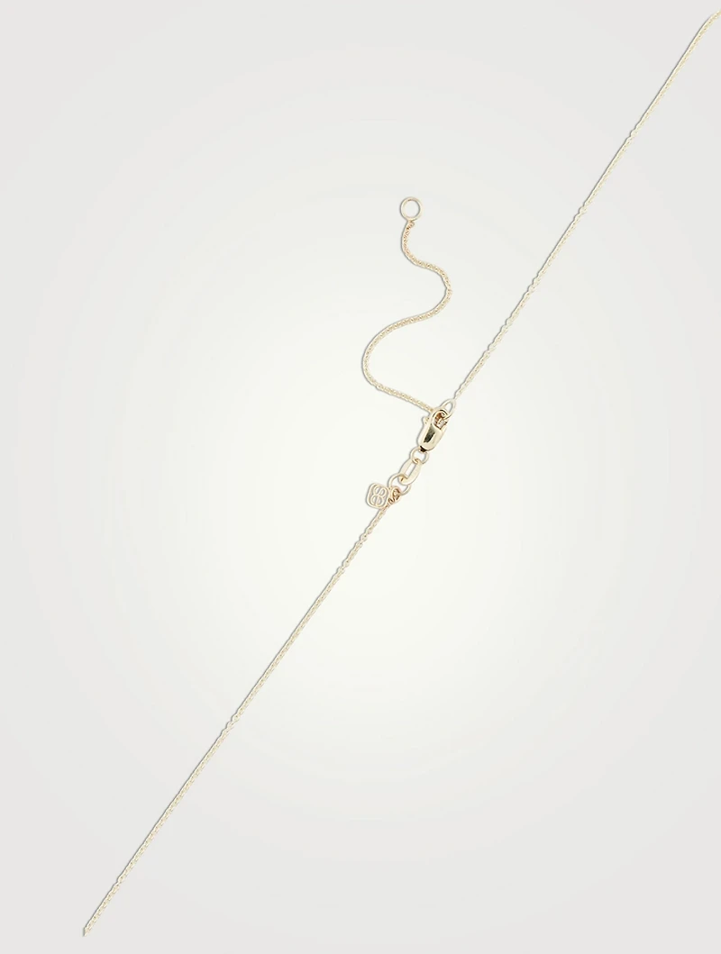 14K Gold Love Script Necklace With Emeralds