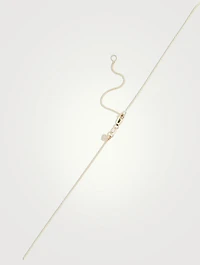14K Gold Love Script Necklace With Emeralds