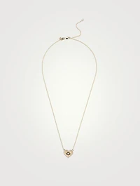 14K Gold Evil Eye Necklace With Diamonds