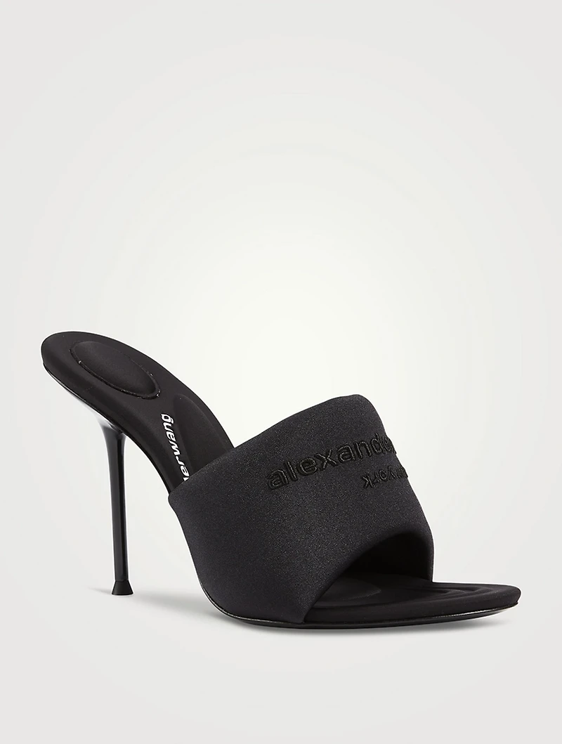 Sienna Padded Lycra Heeled Mules