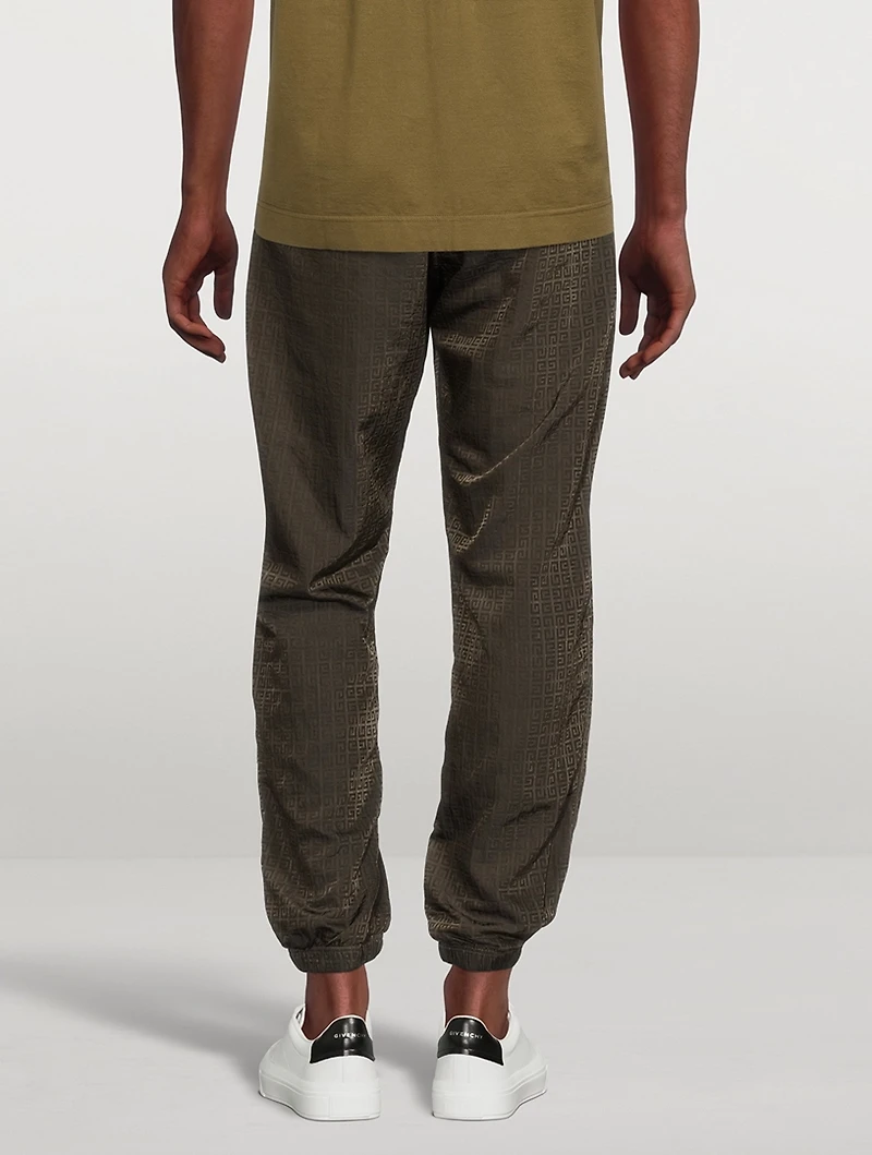 4G Nylon Jacquard Jogger Pants