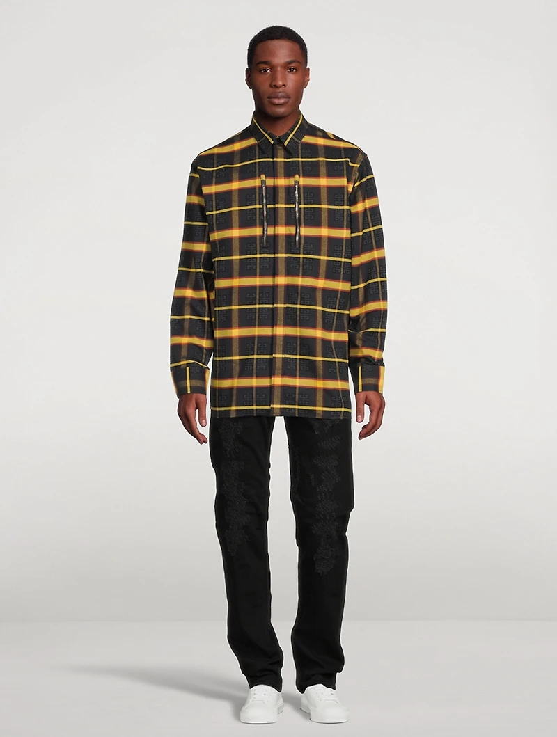 Oversized Shirt With Front Zips
