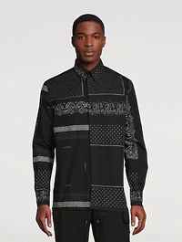 Cotton Oversized Shirt Paisley Print