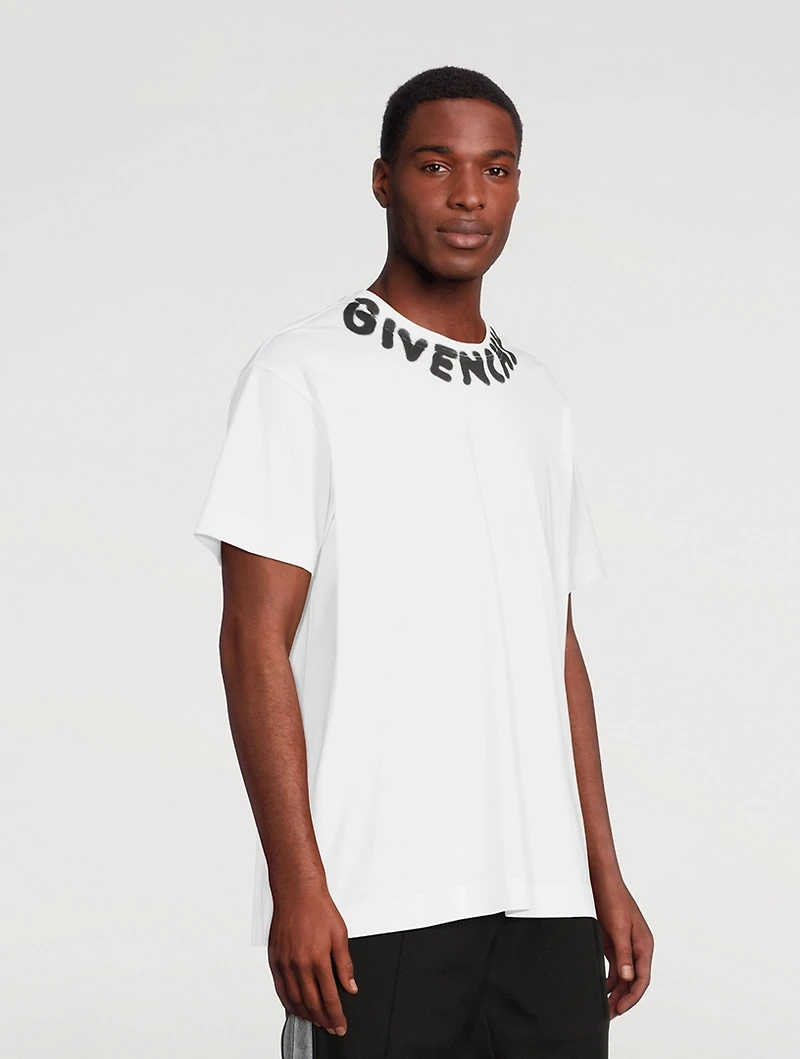 Oversized T-Shirt With Tag Effect Prints