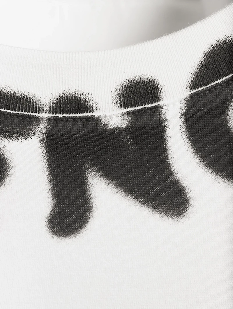 Oversized T-Shirt With Tag Effect Prints