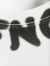Oversized T-Shirt With Tag Effect Prints