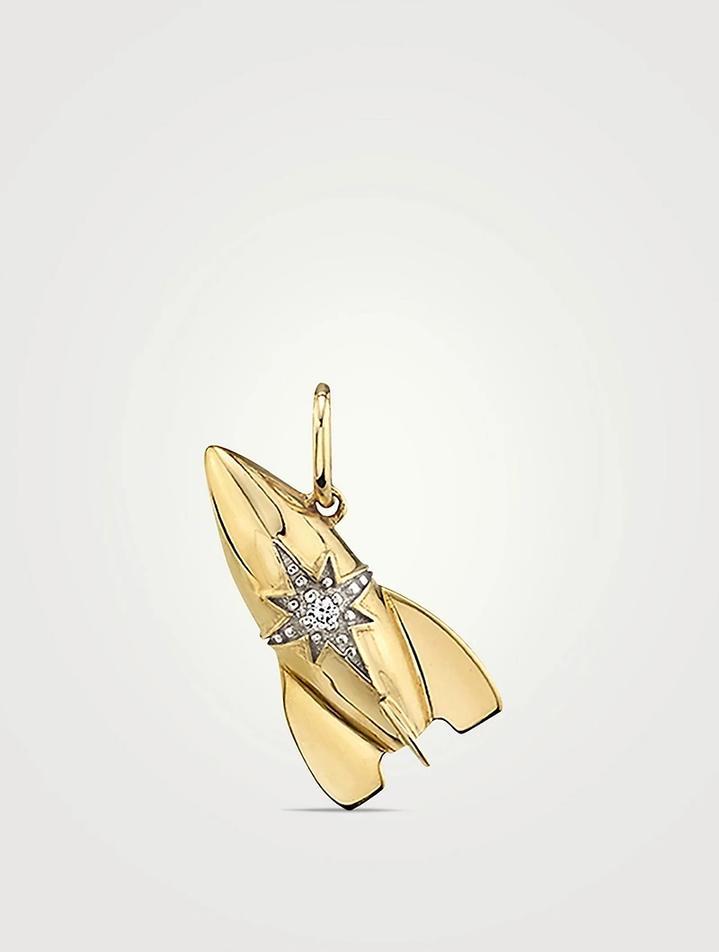 Gold Rocket Charm