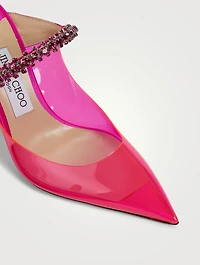 Bing 100 PVC Mules With Crystal Strap