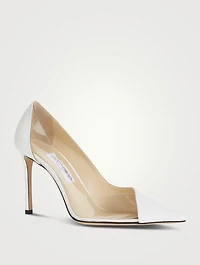 Cass Leather And Vinyl Pumps