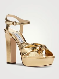 Heloise Metallic Leather Platform Sandals