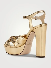 Heloise Metallic Leather Platform Sandals