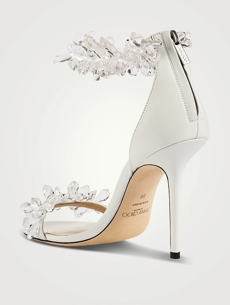 Maisel Leather Heeled Sandals With Crystals
