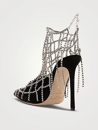 Scotty Suede Pumps With Crystal Chains