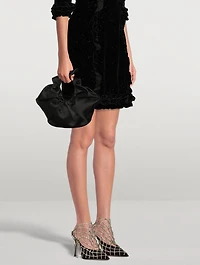 Scotty Suede Pumps With Crystal Chains