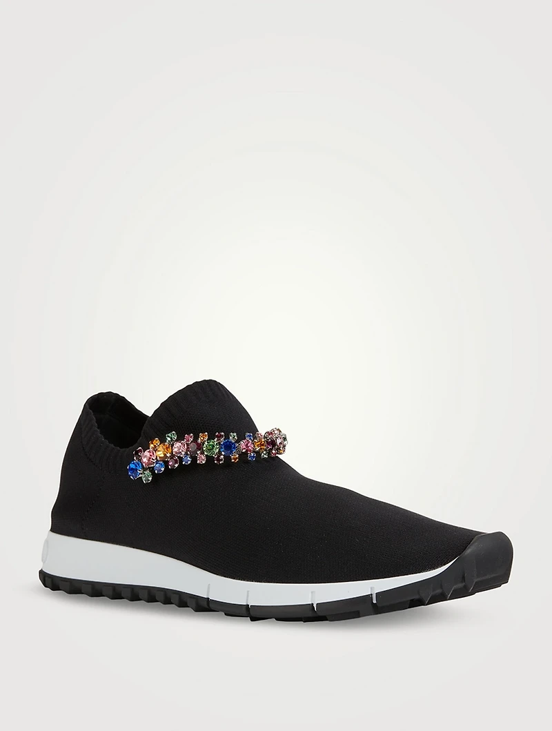 Verona Knit Sock Sneakers With Crystals