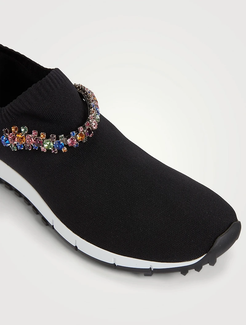 Verona Knit Sock Sneakers With Crystals
