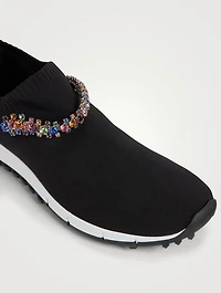 Verona Knit Sock Sneakers With Crystals