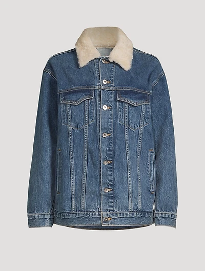 Stranger Denim Jacket With Shearling Collar