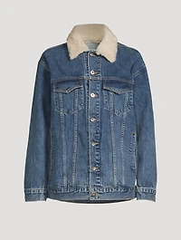 Stranger Denim Jacket With Shearling Collar
