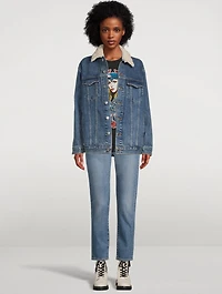 Stranger Denim Jacket With Shearling Collar