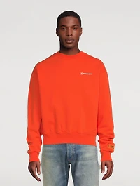 Crewneck Sweatshirt With Logo Tape