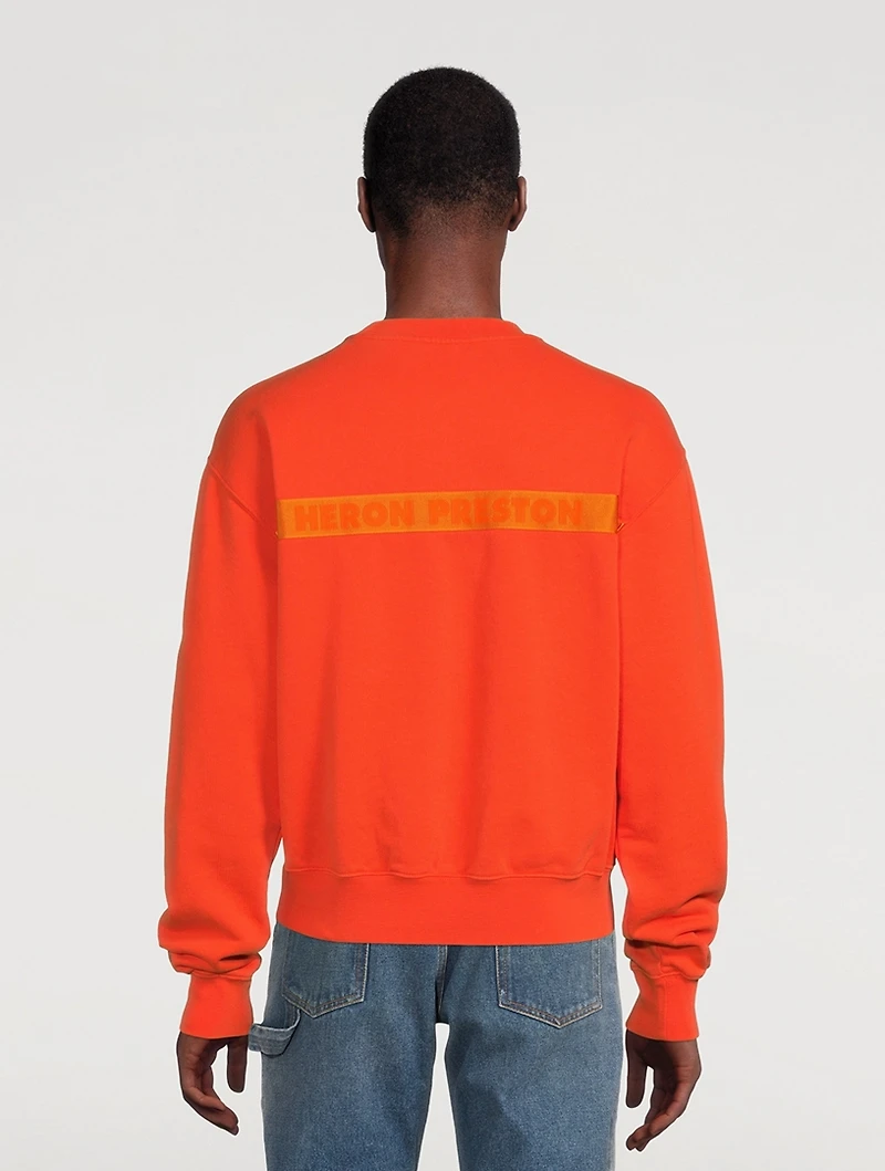 Crewneck Sweatshirt With Logo Tape
