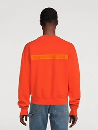 Crewneck Sweatshirt With Logo Tape