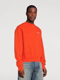 Crewneck Sweatshirt With Logo Tape