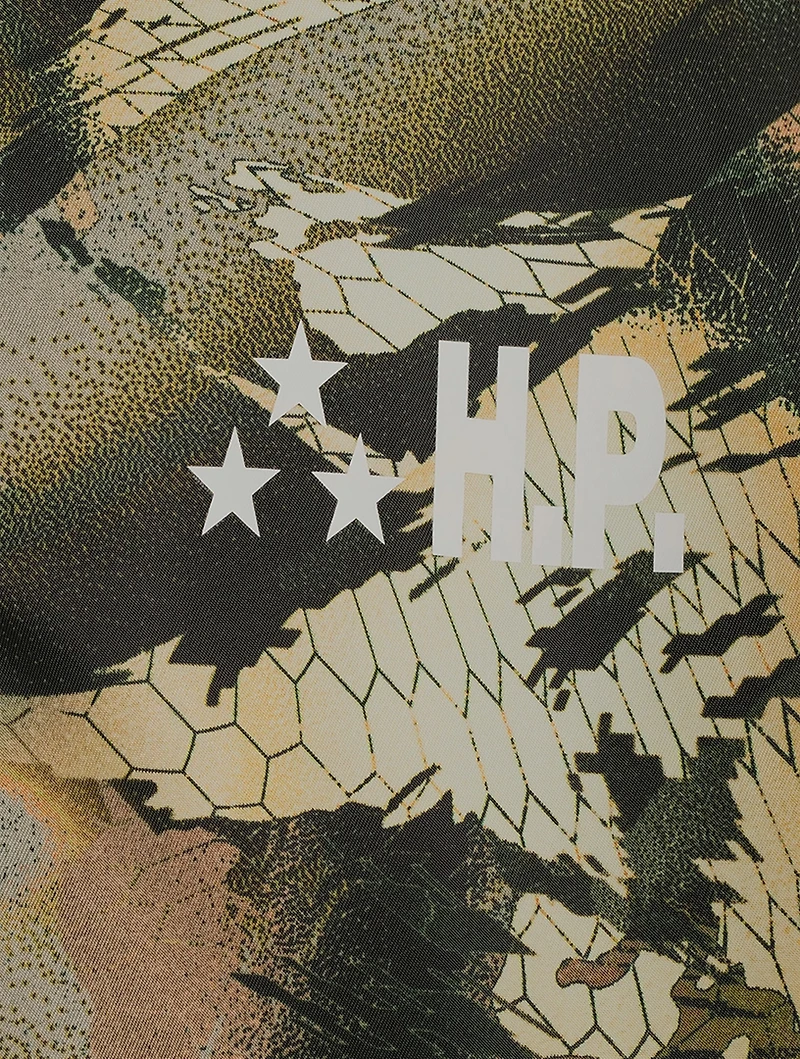 Nylon Pullover Windbreaker Jacket Camo Print