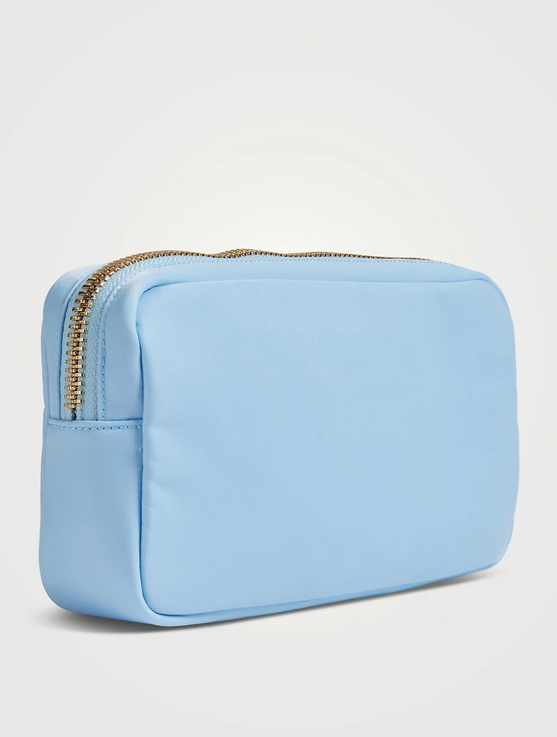 Small Nylon Pouch With Stuff Lettering