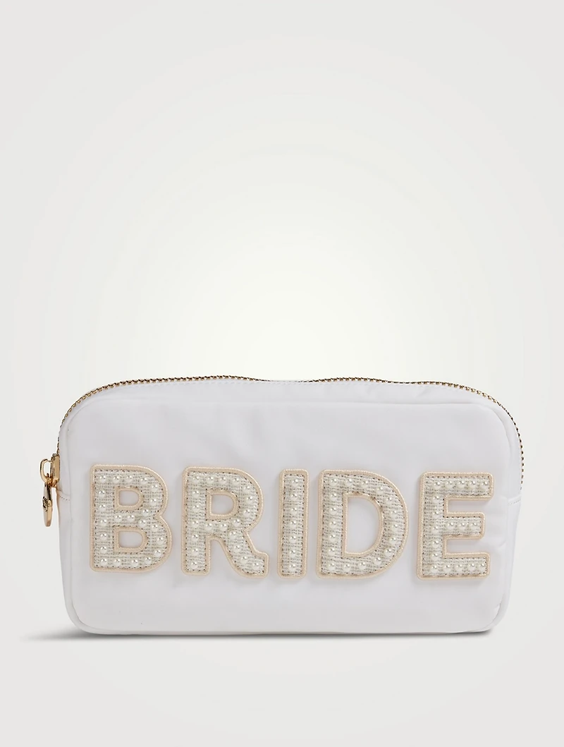 Small Nylon Pouch With Bride Lettering