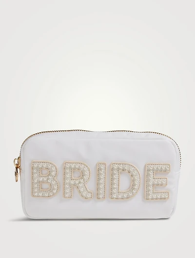 Small Nylon Pouch With Bride Lettering