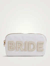 Small Nylon Pouch With Bride Lettering