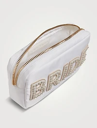 Small Nylon Pouch With Bride Lettering