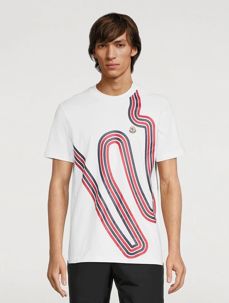 Cotton T-Shirt Circuit Print