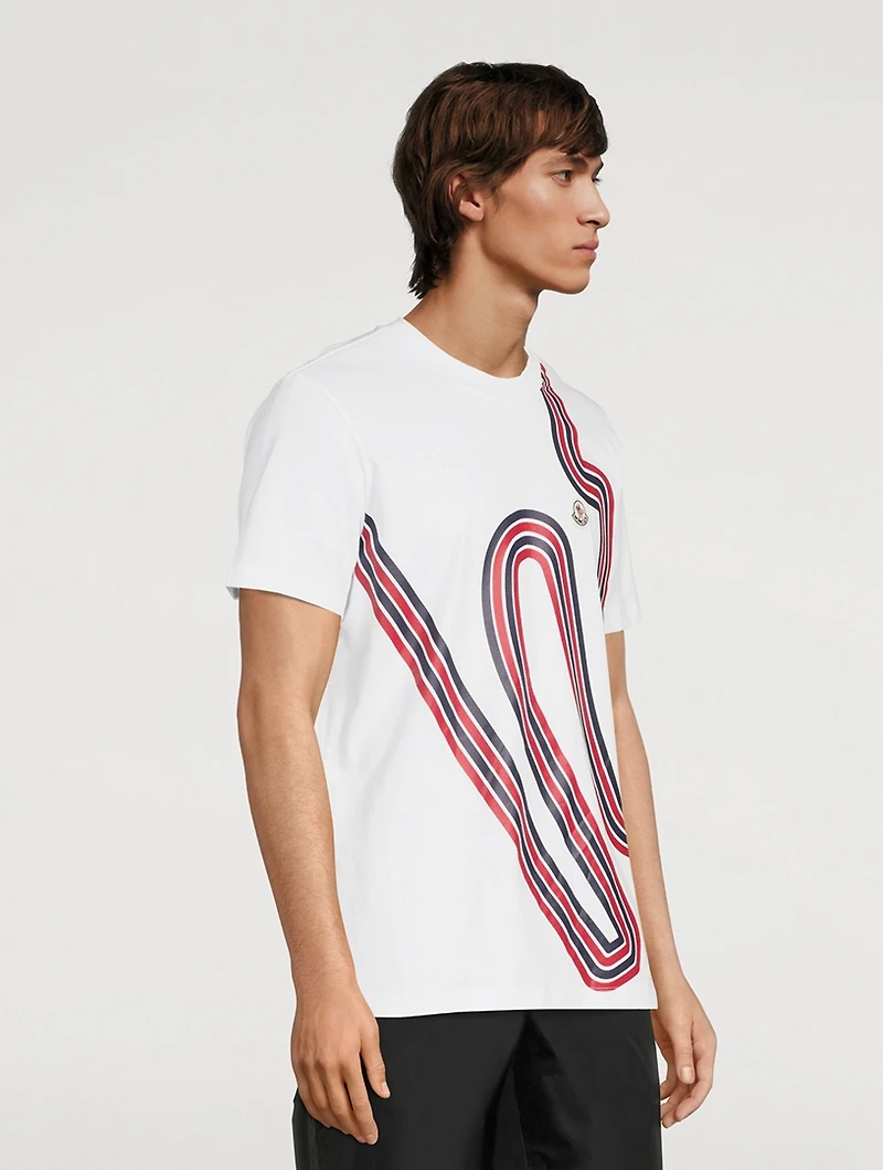 Cotton T-Shirt Circuit Print