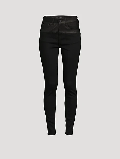 Skinny Jeans With Leather Band