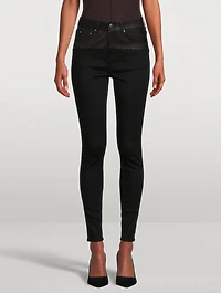 Skinny Jeans With Leather Band