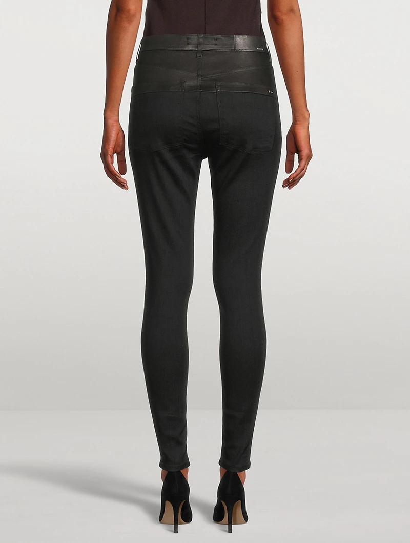 Skinny Jeans With Leather Band