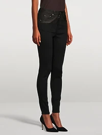 Skinny Jeans With Leather Band