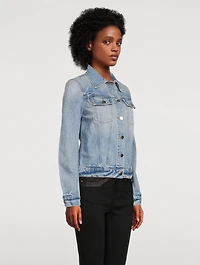 Strong Shoulder Denim Trucker Jacket