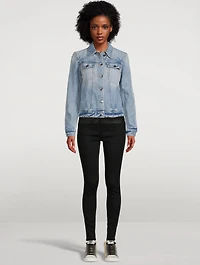 Strong Shoulder Denim Trucker Jacket