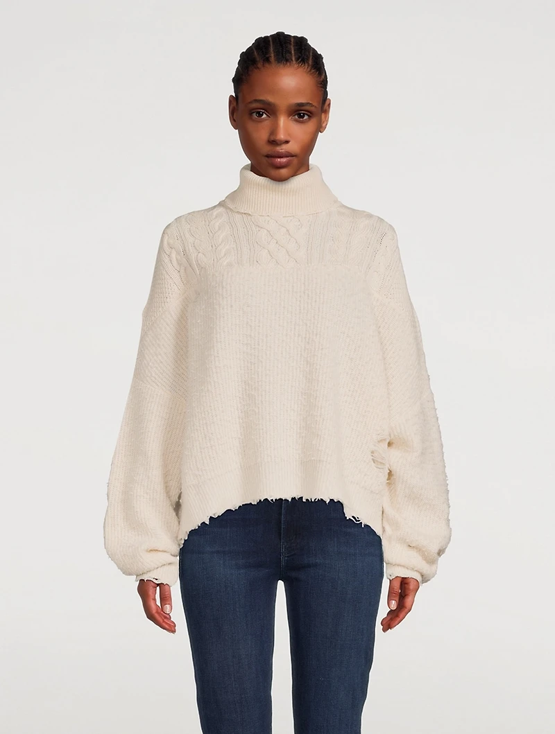 Hybrid Cable Rib Cashmere Sweater