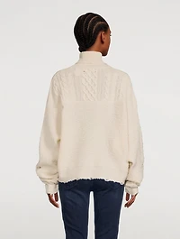 Hybrid Cable Rib Cashmere Sweater