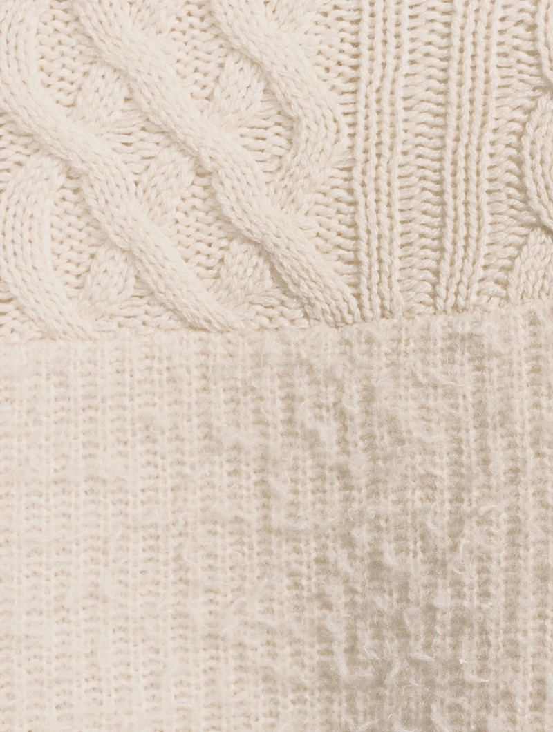 Hybrid Cable Rib Cashmere Sweater