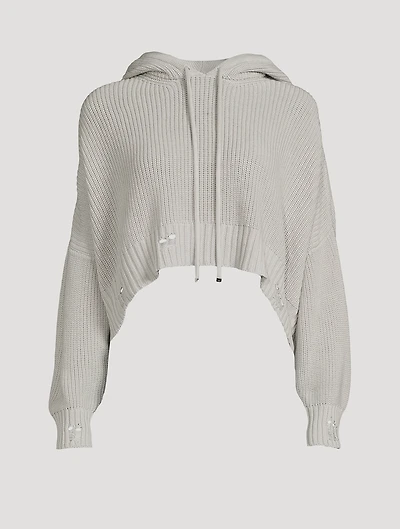 Oversized Rib-Knit Hoodie